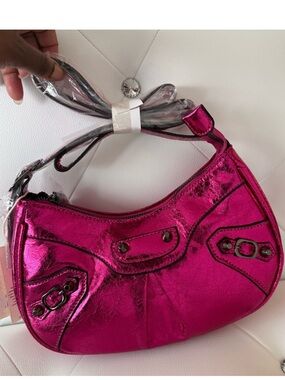 Y2K - Metallic Pink Crossbody Bag